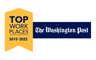 Capital One Top Workplaces Award from the Washington Post from 2015-2022